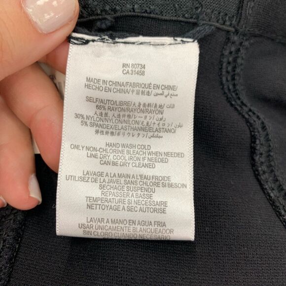 BCBGMaxazria Jean Ponte Leggings Womens S Small Black Stretch Outer Seam Pull On - Picture 10 of 14